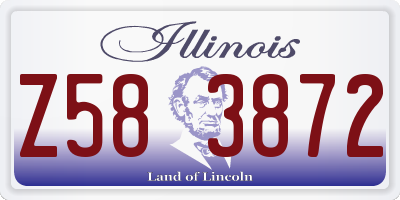 IL license plate Z583872