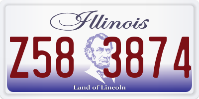 IL license plate Z583874