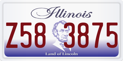 IL license plate Z583875