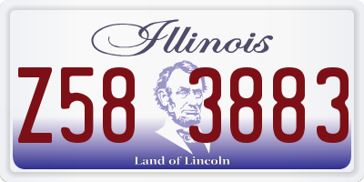 IL license plate Z583883