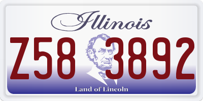 IL license plate Z583892
