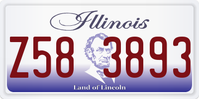 IL license plate Z583893
