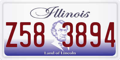 IL license plate Z583894