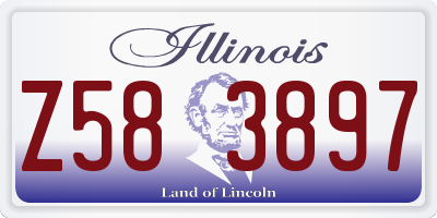 IL license plate Z583897