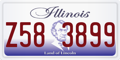 IL license plate Z583899