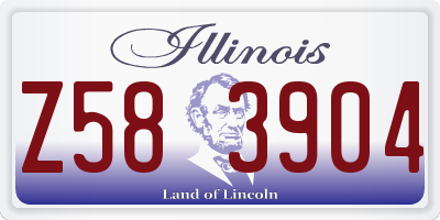 IL license plate Z583904