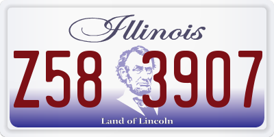 IL license plate Z583907
