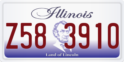 IL license plate Z583910