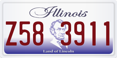 IL license plate Z583911