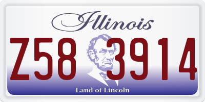 IL license plate Z583914