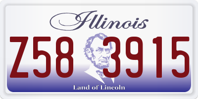 IL license plate Z583915