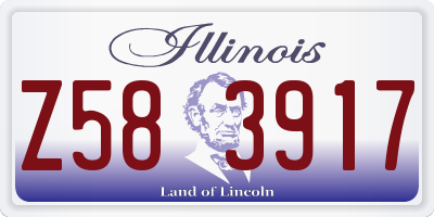 IL license plate Z583917