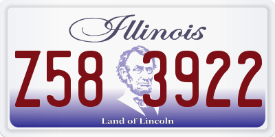 IL license plate Z583922