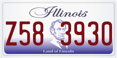 IL license plate Z583930