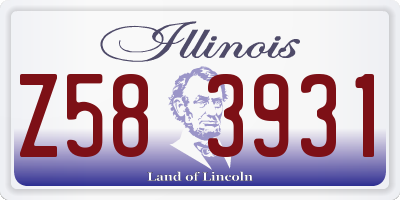 IL license plate Z583931