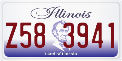IL license plate Z583941