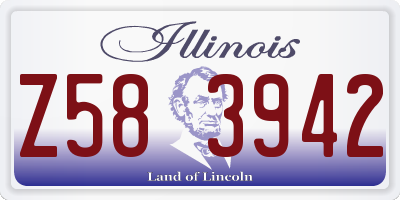 IL license plate Z583942