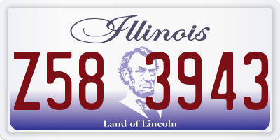 IL license plate Z583943