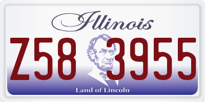 IL license plate Z583955
