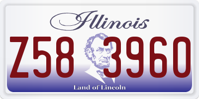 IL license plate Z583960