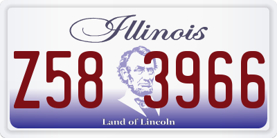 IL license plate Z583966