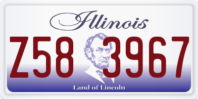 IL license plate Z583967