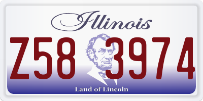 IL license plate Z583974