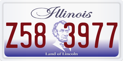 IL license plate Z583977