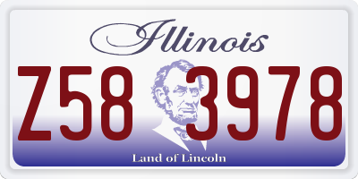 IL license plate Z583978