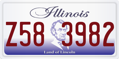 IL license plate Z583982
