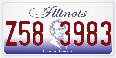 IL license plate Z583983