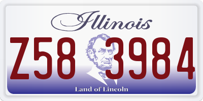 IL license plate Z583984