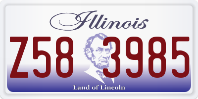 IL license plate Z583985