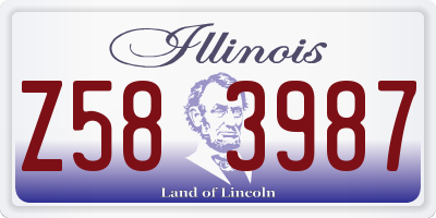IL license plate Z583987