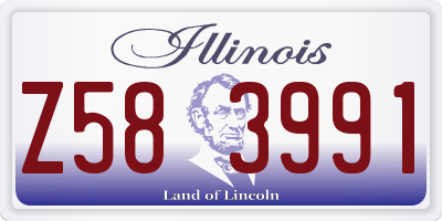 IL license plate Z583991