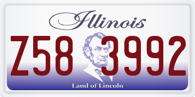 IL license plate Z583992