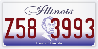 IL license plate Z583993
