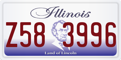 IL license plate Z583996