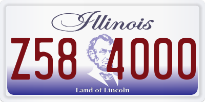 IL license plate Z584000