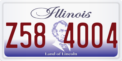 IL license plate Z584004