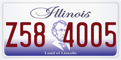 IL license plate Z584005