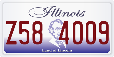 IL license plate Z584009