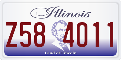 IL license plate Z584011