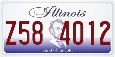 IL license plate Z584012