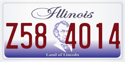 IL license plate Z584014