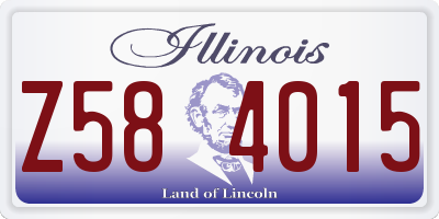IL license plate Z584015