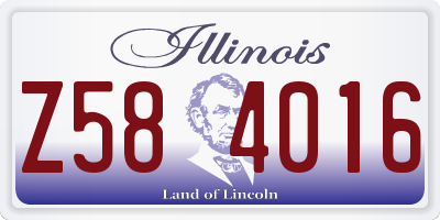 IL license plate Z584016