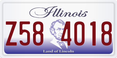 IL license plate Z584018