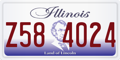 IL license plate Z584024