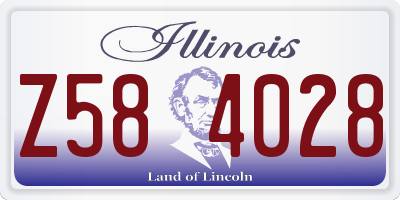 IL license plate Z584028
